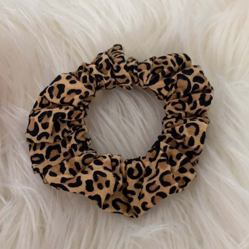 Hand-Stitched Cheetah Scrunchie